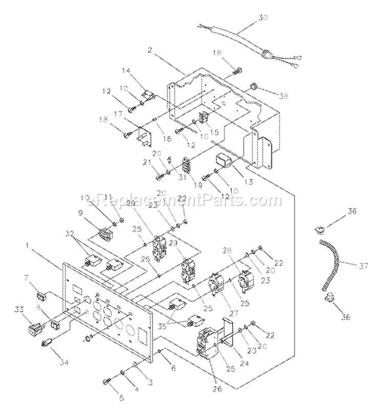 Page B Diagram and Parts List for 1934-1  Briggs and Stratton Generator
